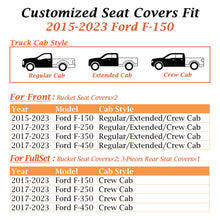Load image into Gallery viewer, 50% OFF🔥🔥 2015-2023 F150, 2017-2023 F250 F350 Crew Cab Coverado Custom Seat Covers Waterproof Leather Front and Back Full Set