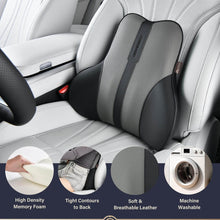 Load image into Gallery viewer, 50% OFF🔥🔥 Coverado Car Back Support Pillow Leather Lumbar Support for Car Office Chair Sofa with Detachable Memory Foam