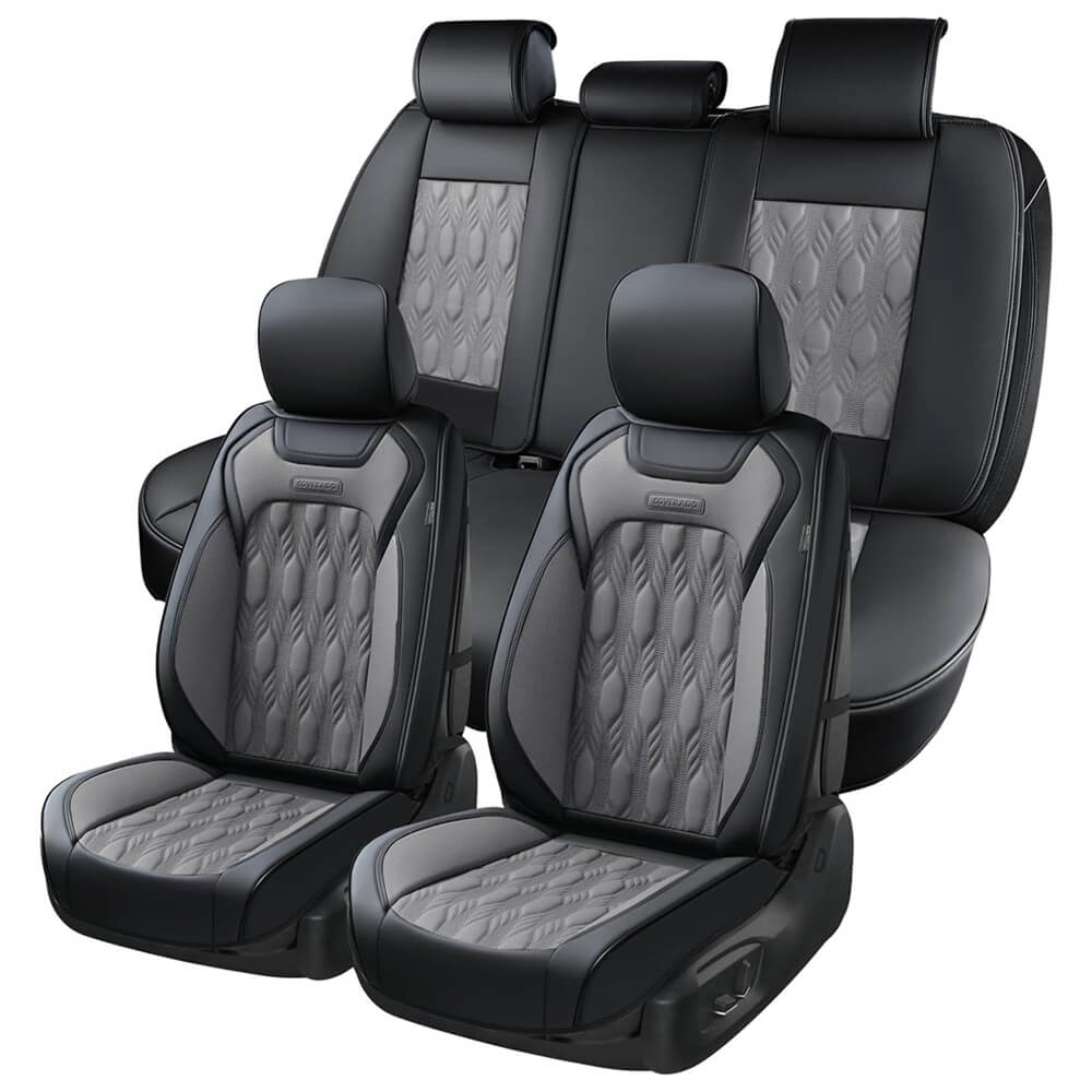 50% OFF🔥🔥 2015-2023 F150, 2017-2023 F250 F350 Crew Cab Coverado Custom Seat Covers Waterproof Leather Front and Back Full Set