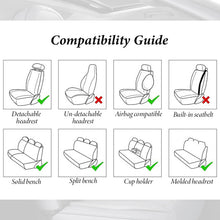 Load image into Gallery viewer, 2 Seats Coverado Fabric&Leather Front Seat Covers Driver and Passenger Seat Protector Universal Fit
