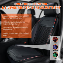 Load image into Gallery viewer, Heated Car Seat Cushion Warmer Seat Heater Universal Fast Heating Pads Driver Passenger for Cold Winter Days Fit all Vehicles