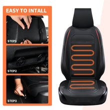 Load image into Gallery viewer, Heated Car Seat Cushion Warmer Seat Heater Universal Fast Heating Pads Driver Passenger for Cold Winter Days Fit all Vehicles