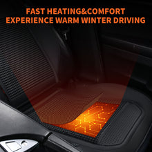 Load image into Gallery viewer, Heated Car Seat Cushion Warmer Seat Heater Universal Fast Heating Pads Driver Passenger for Cold Winter Days Fit all Vehicles