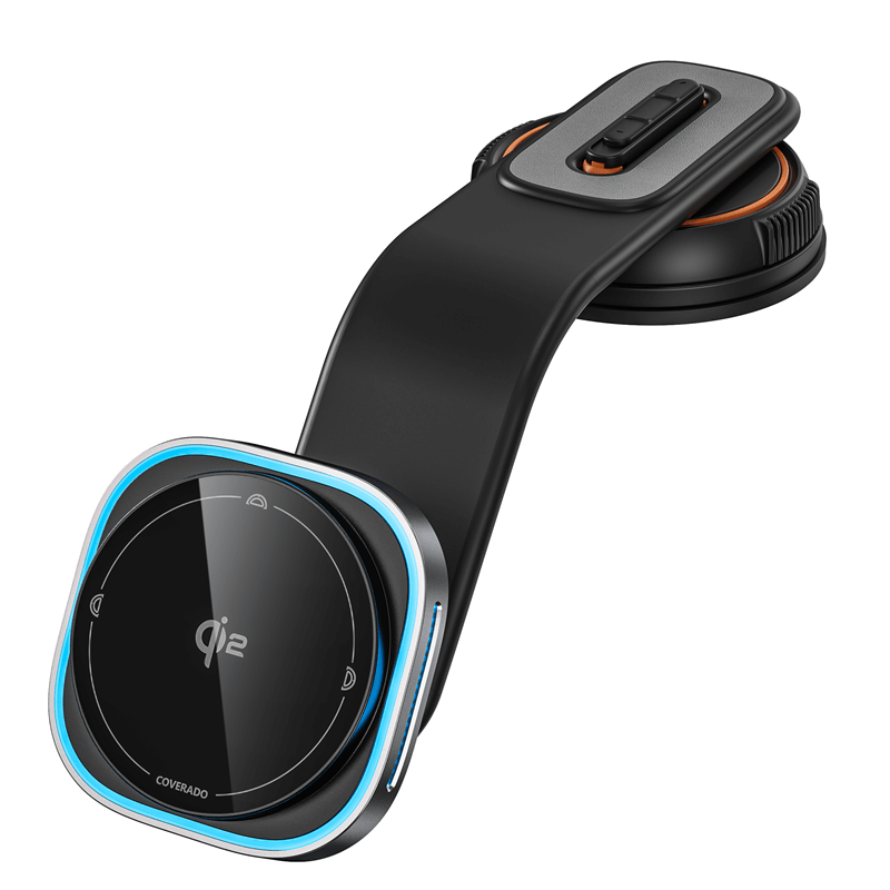 Coverado Car Wireless Charger Magnetic 15W Car Mount Fast Charging Phone Holder for iPhone 16 15 14 13 12