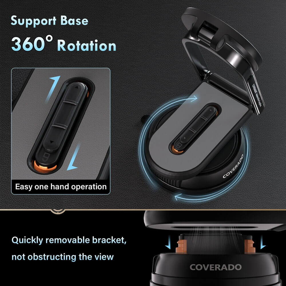 50% OFF🔥🔥 Coverado Magsafe Car Mount Dashboard Phone Mount Magnetic Phone Holder for Car Fit iPhone 16 15 14 13 12