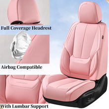 Load image into Gallery viewer, 5 Seats Coverado Car Seat Covers for Cars Front and Rear Full Set with Lumbar Support Premium Leather Waterproof Auto Seat ProtectorsUniversal Fit