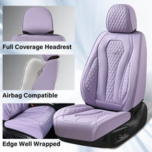Load image into Gallery viewer, Coverado Front and Back Seat Covers for Cars Premium Leatherette Auto Seat Protectors Water Resistant Universal Fit