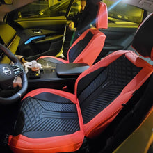 Load image into Gallery viewer, Coverado Front Seat Covers for Cars 2 Seats Full Coverage Protection Faux Leather Universal Auto Seat Covers Stylish Contrast Color