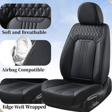 Load image into Gallery viewer, Coverado Luxury Front and Back Car Seat Covers Premium Faux Leather Waterproof Universal Fit