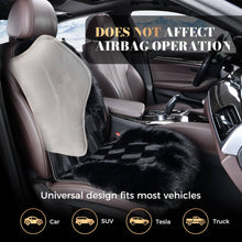 Load image into Gallery viewer, Coverado Black Fuzzy Car Seat Cushion Warm Seats Universal Fit Winter Comfort Furry Seat Covers