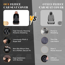 Load image into Gallery viewer, Coverado Black Fuzzy Car Seat Cushion Warm Seats Universal Fit Winter Comfort Furry Seat Covers