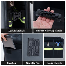 Load image into Gallery viewer, Coverado Nappa Leather Car Trunk Organizer Folding Large Capacity Collapsible Storage Box Cargo Organizer Car Accessories for SUV, Truck, Sedan with Non Slip Bottom