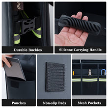 Load image into Gallery viewer, Coverado Nappa Leather Car Trunk Organizer Folding Large Capacity Collapsible Storage Box Cargo Organizer Car Accessories for SUV, Truck, Sedan with Non Slip Bottom