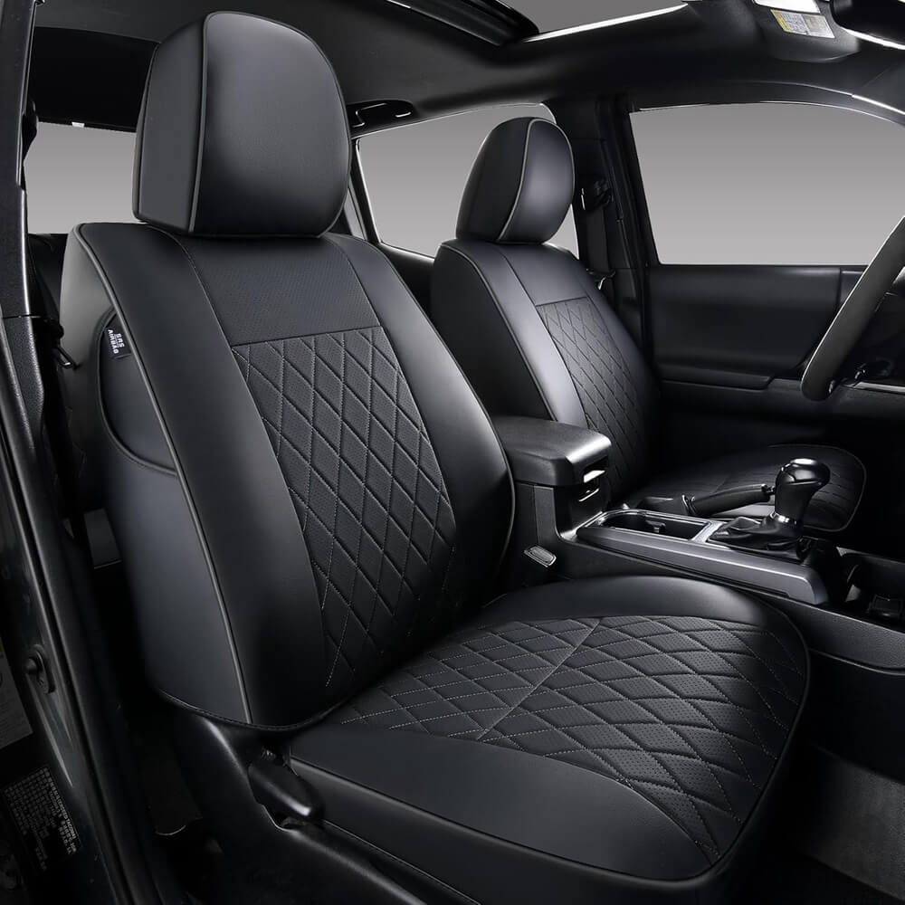 Fit 2016-2023 Toyota Tacoma Double/Crew Cab Coverado Tacoma Seat Covers Leather Seat Covers for Cars Auto Seat Protectors