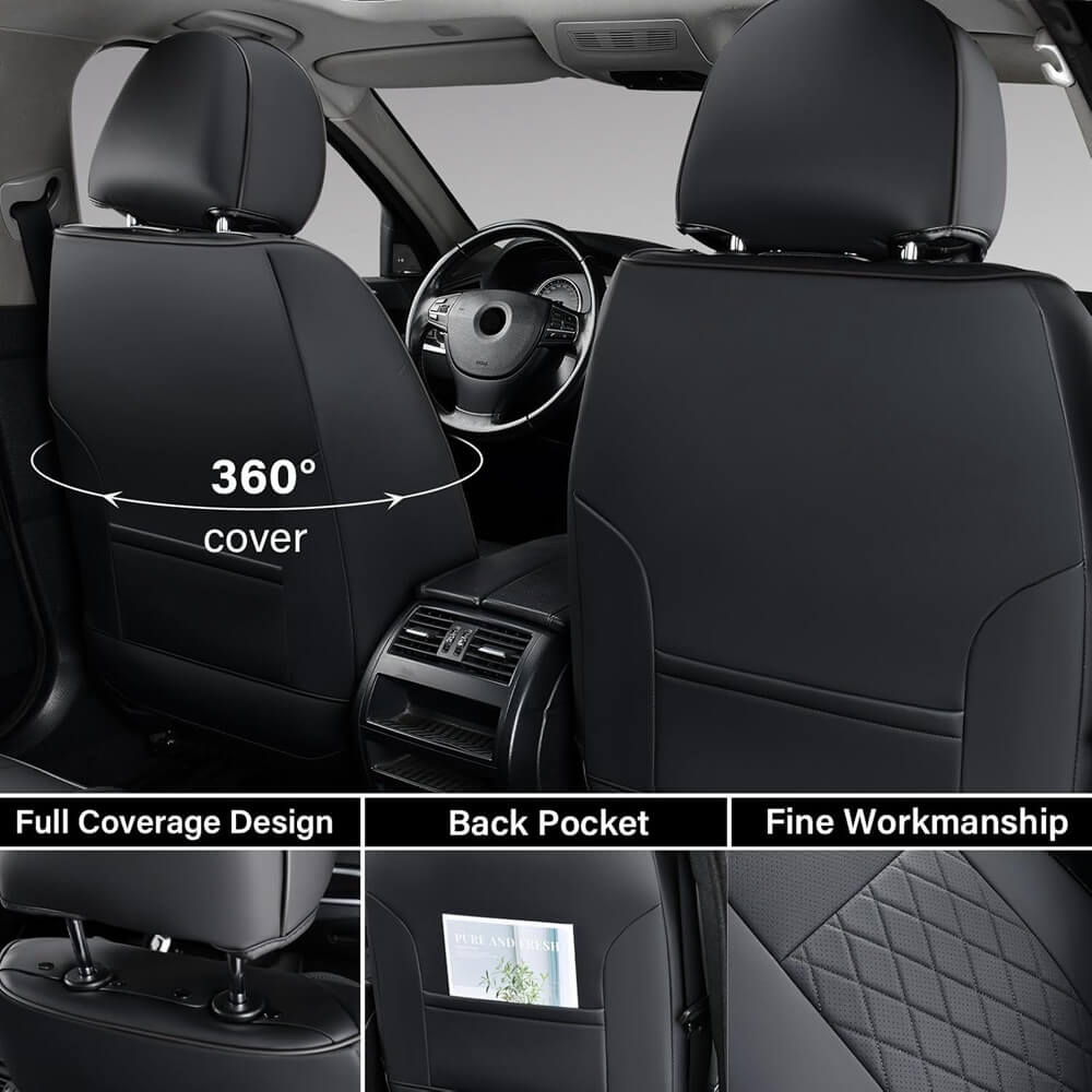 Fit 2016-2023 Toyota Tacoma Double/Crew Cab Coverado Tacoma Seat Covers Leather Seat Covers for Cars Auto Seat Protectors