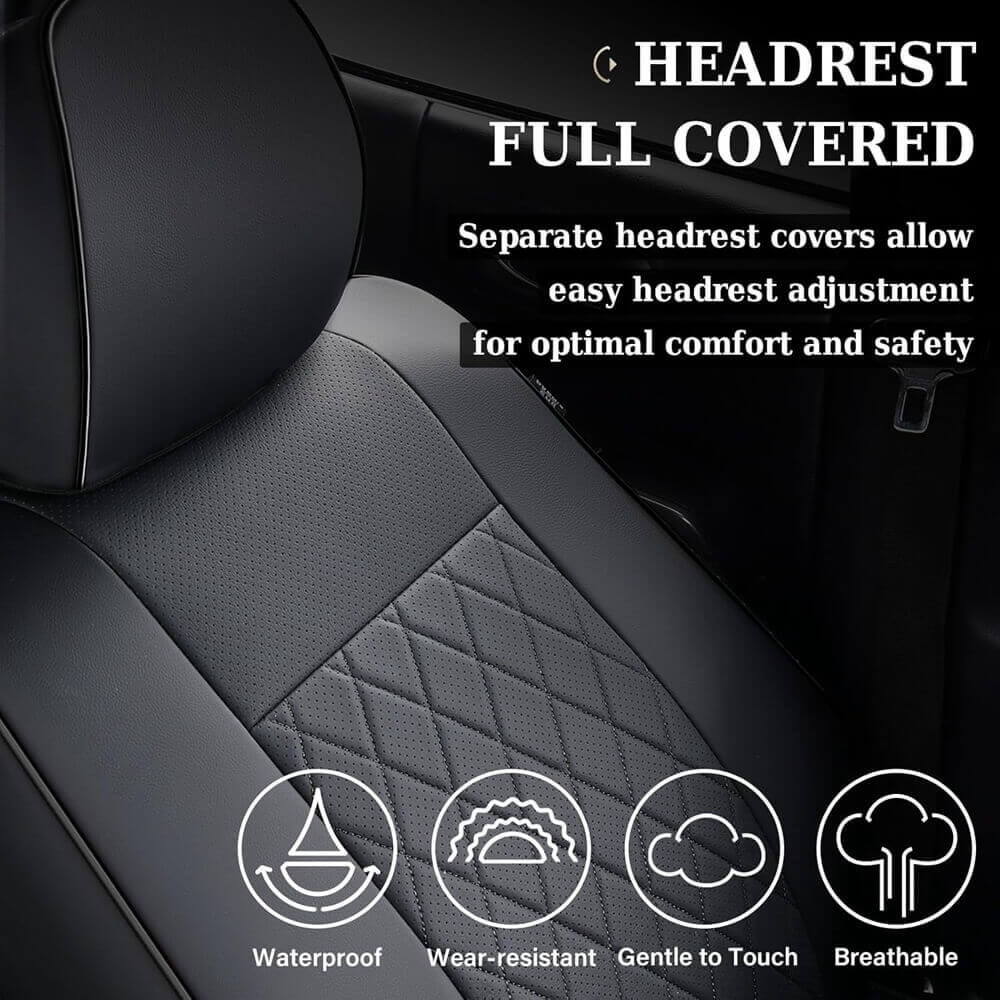 Fit 2016-2023 Toyota Tacoma Double/Crew Cab Coverado Tacoma Seat Covers Leather Seat Covers for Cars Auto Seat Protectors
