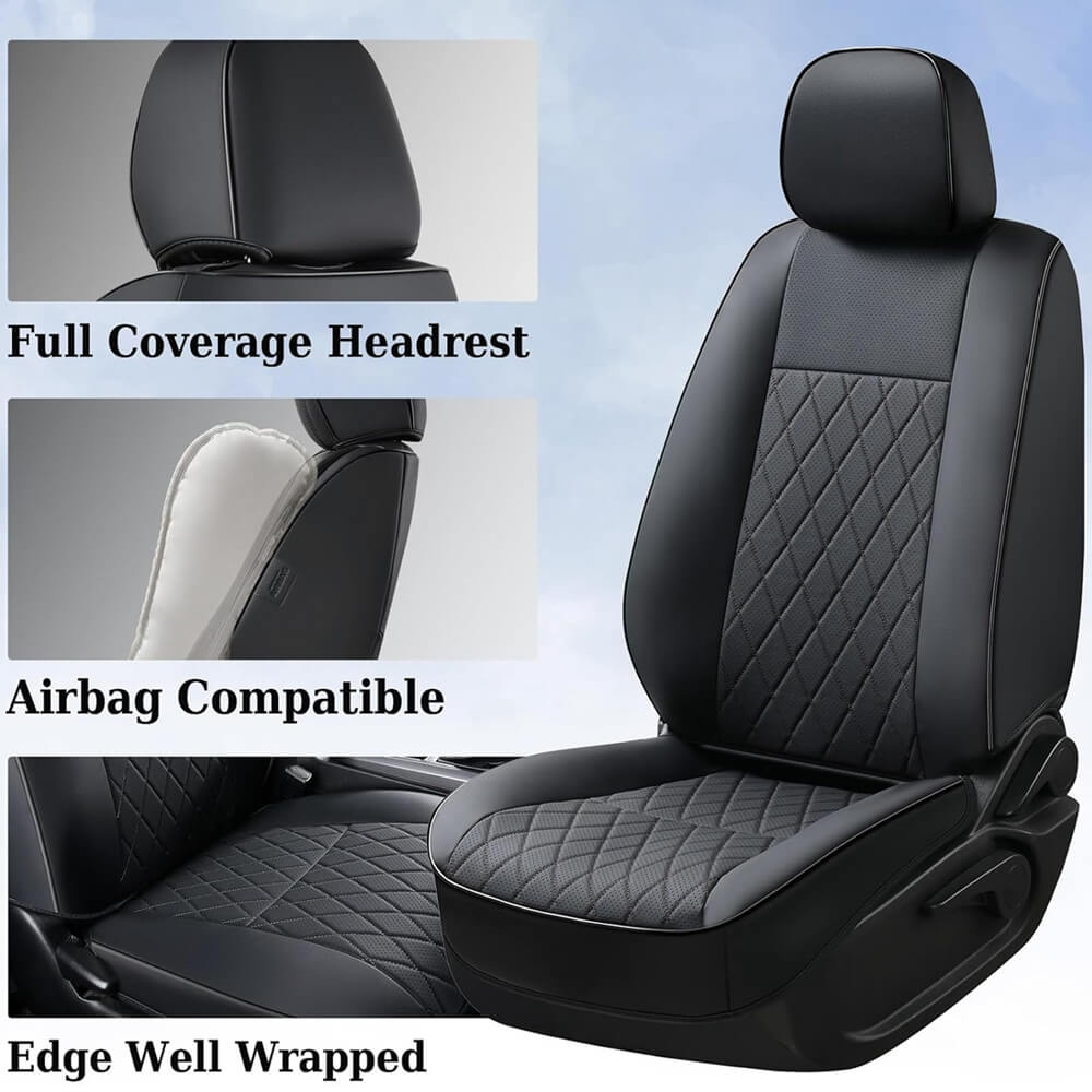 Fit 2016-2023 Toyota Tacoma Double/Crew Cab Coverado Tacoma Seat Covers Leather Seat Covers for Cars Auto Seat Protectors