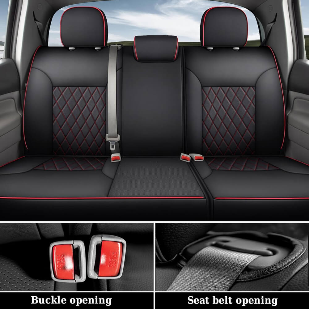 Fit 2005-2015 Toyota Tacoma Double/Crew Cab Coverado Tacoma Seat Covers Leather Seat Covers for Cars Auto Seat Protectors