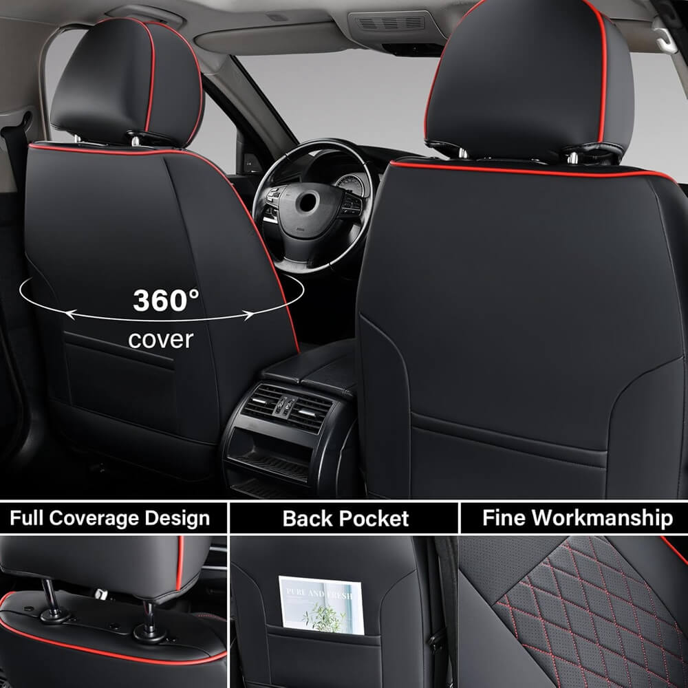 Fit 2016-2023 Toyota Tacoma Double/Crew Cab Coverado Tacoma Seat Covers Leather Seat Covers for Cars Auto Seat Protectors