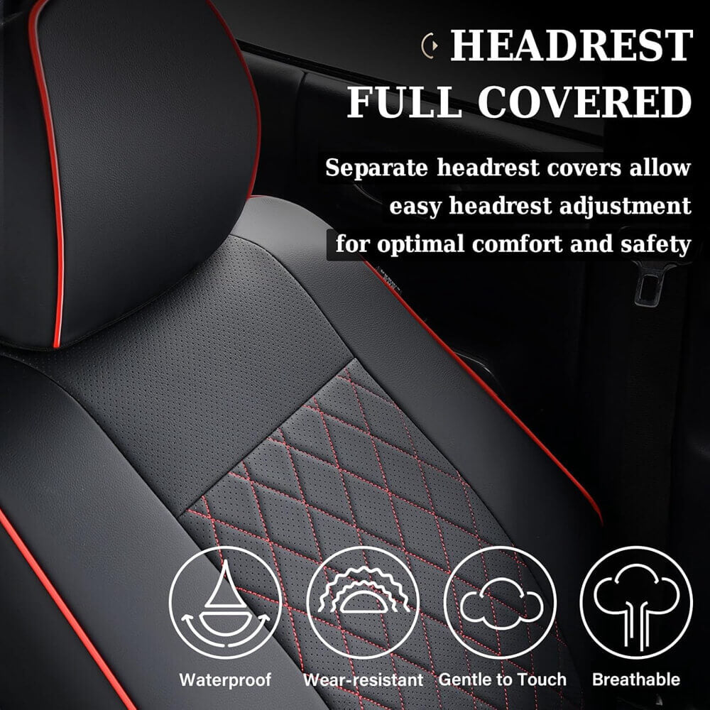 Fit 2016-2023 Toyota Tacoma Double/Crew Cab Coverado Tacoma Seat Covers Leather Seat Covers for Cars Auto Seat Protectors