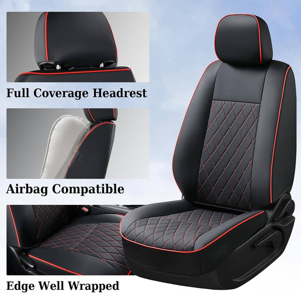 Fit 2016-2023 Toyota Tacoma Double/Crew Cab Coverado Tacoma Seat Covers Leather Seat Covers for Cars Auto Seat Protectors