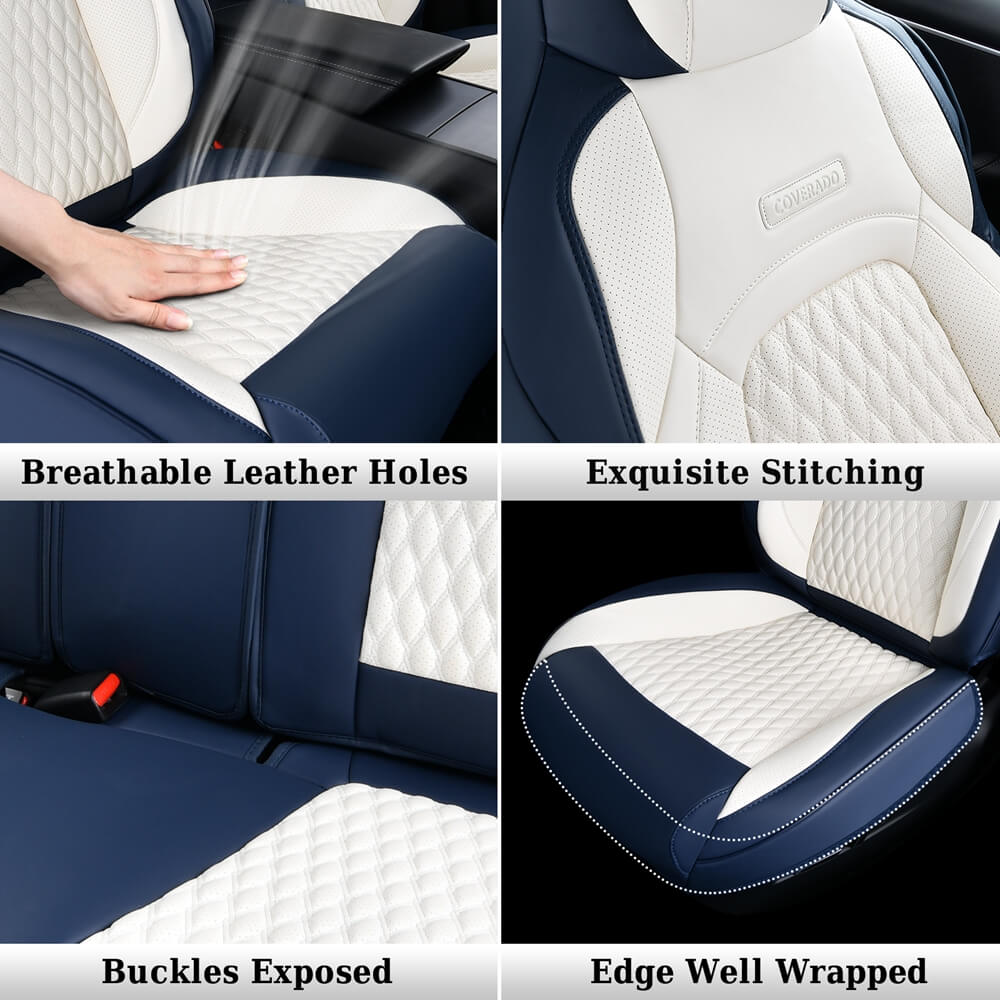 50% OFF🔥🔥 Fit 2024 Tesla Model 3 Coverado Custom Car Seat Covers (only fit Performance ) Premium Leather Front and Back Auto Seat Protectors