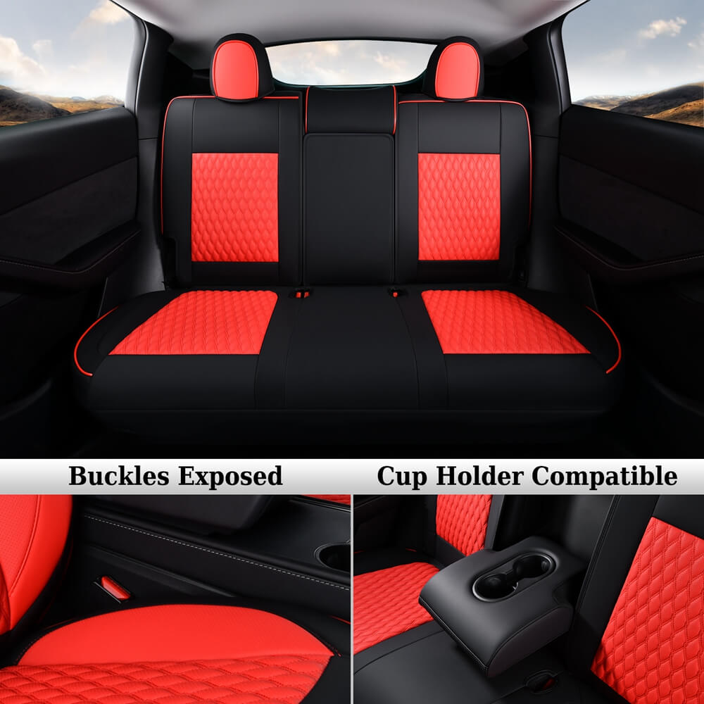 Fit 2020-2024 Tesla Model Y Car Seat Covers Custom Auto Seat Covers Specific Perfect Fit Water Resistant