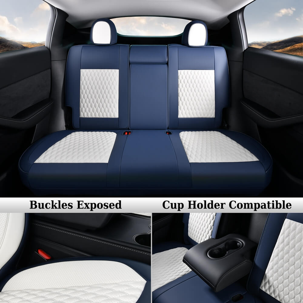 Fit 2020-2024 Tesla Model Y Car Seat Covers Custom Auto Seat Covers Specific Perfect Fit Water Resistant