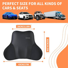 Load image into Gallery viewer, 50% OFF🔥🔥 Coverado Leather Lumbar Back Support Pillow for Cars, Office Chair, Sofa with Detachable Memory Foam Car Back Support Lower Back Pain