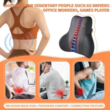 Load image into Gallery viewer, 50% OFF🔥🔥 Coverado Leather Lumbar Back Support Pillow for Cars, Office Chair, Sofa with Detachable Memory Foam Car Back Support Lower Back Pain