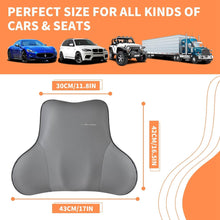 Load image into Gallery viewer, 50% OFF🔥🔥 Coverado Leather Lumbar Back Support Pillow for Cars, Office Chair, Sofa with Detachable Memory Foam Car Back Support Lower Back Pain