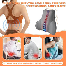 Load image into Gallery viewer, 50% OFF🔥🔥 Coverado Leather Lumbar Back Support Pillow for Cars, Office Chair, Sofa with Detachable Memory Foam Car Back Support Lower Back Pain