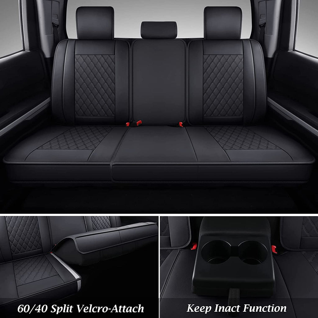 Coverado 2007-2021 Toyota Tundra CrewMax Cab Custom Fit Car Seat Cover Waterproof 2 Seats Front Set / 5 Seats Full Set