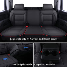 Load image into Gallery viewer, Fit 2014-2018 Chevy Silverado 2015-2019 GMC Sierra Crew Cab Coverado Full Set 40/60 Split Back Seats Waterproof Leather Seat Cover