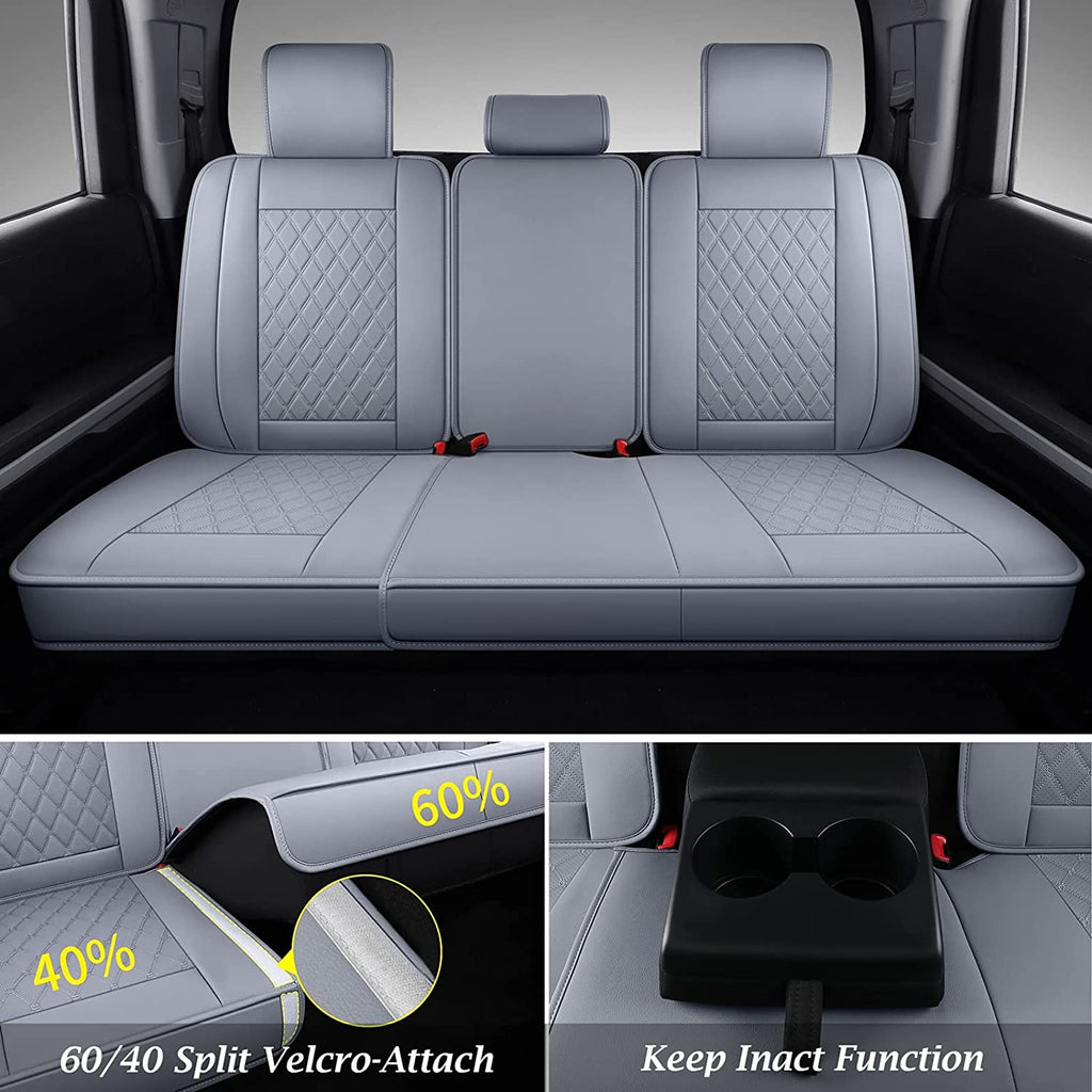 Coverado 2007-2021 Toyota Tundra CrewMax Cab Custom Fit Car Seat Cover Waterproof 2 Seats Front Set / 5 Seats Full Set