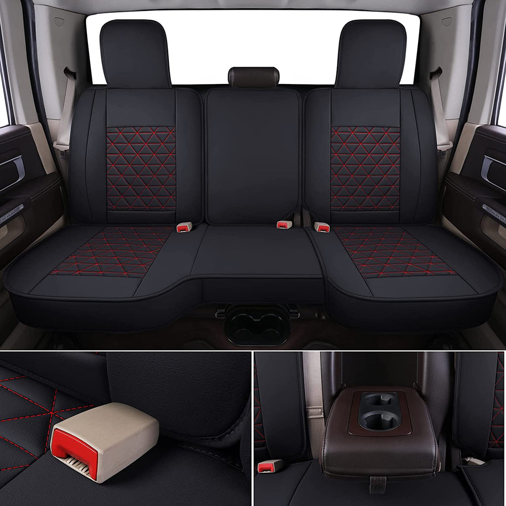 50% OFF🔥🔥 Fit 2002-2023 Ram 1500/2500/3500 Crew Cab Coverado Custom Car Seat Covers with Curved Back Full Set 60/40 Split Bench Seat