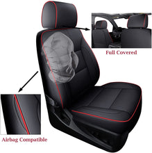 Load image into Gallery viewer, Coverado 2-Seat Custom Front Seat Covers Fit 2007-2025 1500 Chevy Silverado GMC Sierra, 2015-2025 2500HD 3500HD Crew Double Extended Cab Faux Leather Seat Cover Set