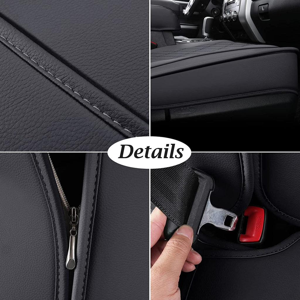 Coverado 2007-2021 Toyota Tundra CrewMax Cab Custom Fit Car Seat Cover Waterproof 2 Seats Front Set / 5 Seats Full Set