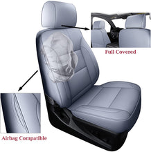 Load image into Gallery viewer, Fit 2014-2018 Chevy Silverado 2015-2019 GMC Sierra Crew Cab Coverado Full Set 40/60 Split Back Seats Waterproof Leather Seat Cover