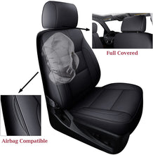 Load image into Gallery viewer, Coverado 2-Seat Custom Front Seat Covers Fit 2007-2025 1500 Chevy Silverado GMC Sierra, 2015-2025 2500HD 3500HD Crew Double Extended Cab Faux Leather Seat Cover Set