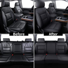 Load image into Gallery viewer, Coverado 2-Seat Custom Front Seat Covers Fit 2007-2025 1500 Chevy Silverado GMC Sierra, 2015-2025 2500HD 3500HD Crew Double Extended Cab Faux Leather Seat Cover Set