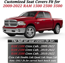 Load image into Gallery viewer, 50% OFF🔥🔥 Fit 2002-2023 Ram 1500/2500/3500 Crew Cab Coverado Custom Car Seat Covers with Curved Back Full Set 60/40 Split Bench Seat