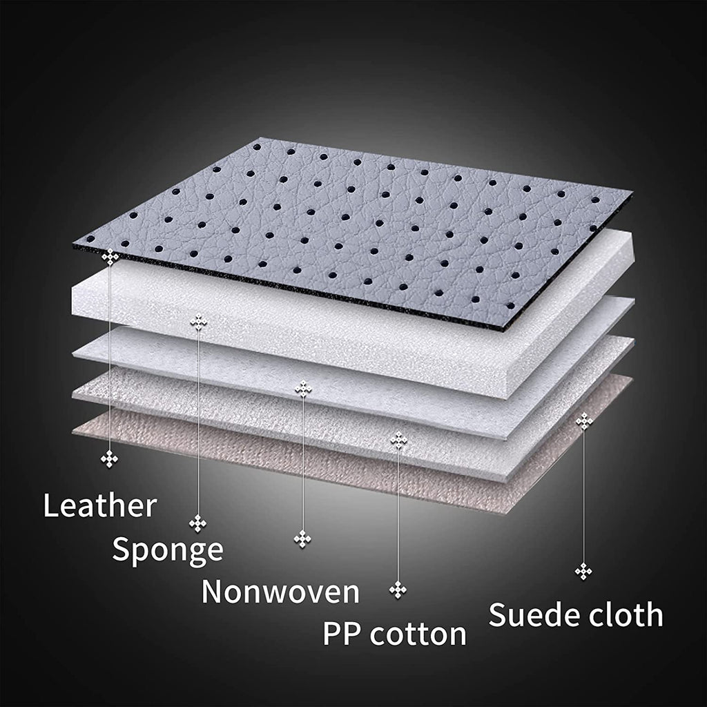 Fit 2014-2018 Chevy Silverado 2015-2019 GMC Sierra Crew Cab Coverado Full Set 40/60 Split Back Seats Waterproof Leather Seat Cover