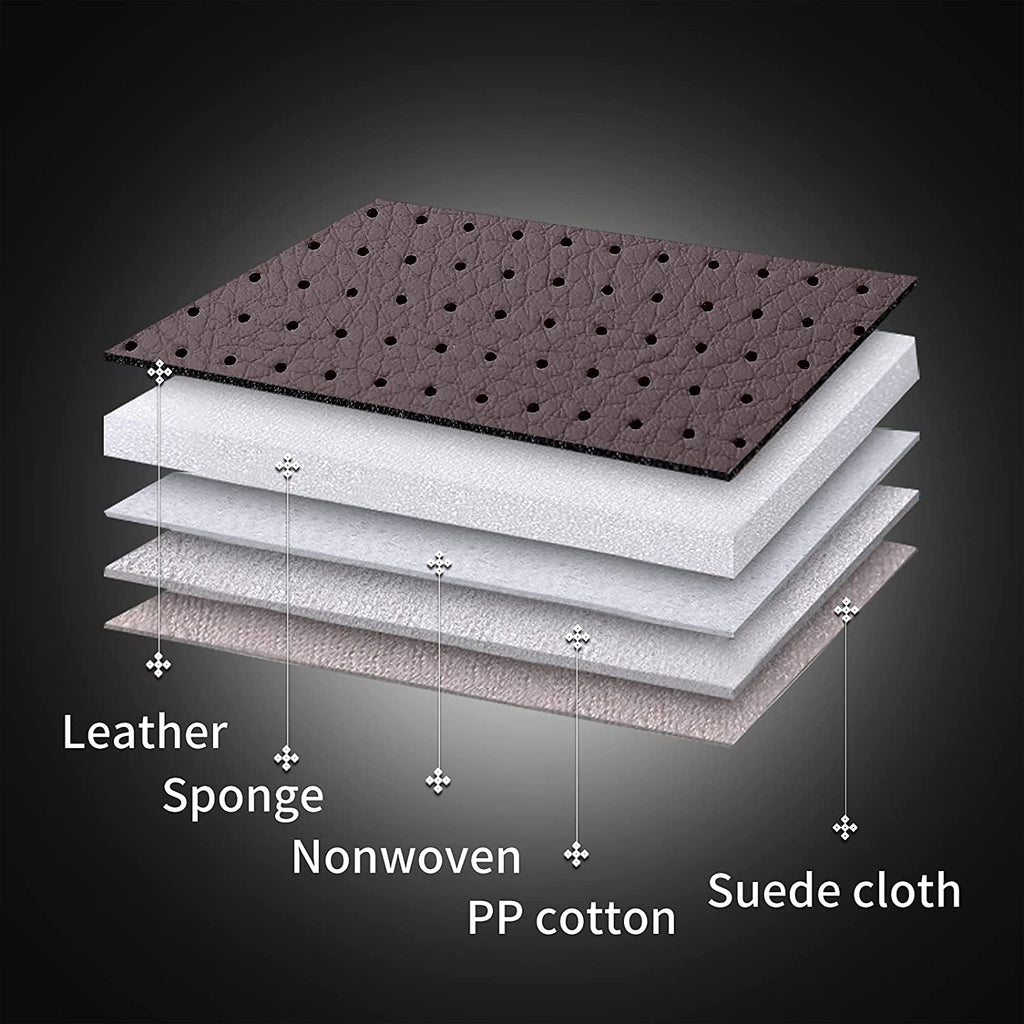 Fit 2014-2018 Chevy Silverado 2015-2019 GMC Sierra Crew Cab Coverado Full Set 40/60 Split Back Seats Waterproof Leather Seat Cover