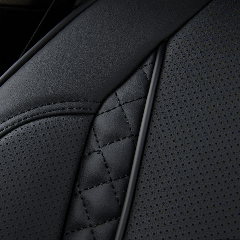 Coverado Cheap Full Set Seat Covers Car Seat Cover Breathable Fit SUV Black 5