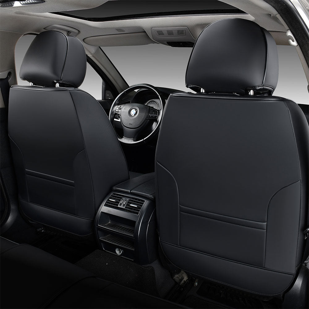 Coverado Front Seat Covers for Cars Seat Cover Waterproof Fit Sedan Black 3