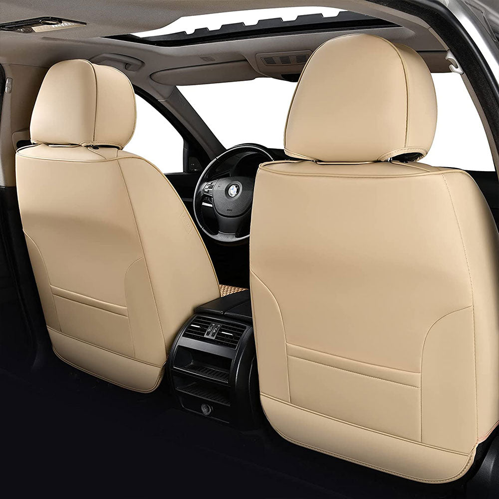 Coverado 5 Seats Beige Car Seat Covers Full Set, Premium