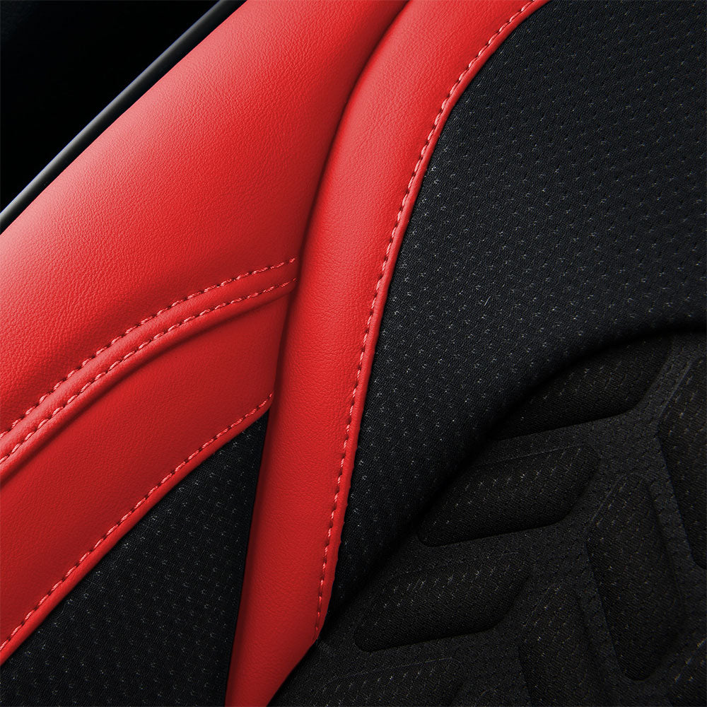Coverado Front and Back Seat Covers for Cars Washable Seat Cover Fit SUV Red 6