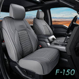 Fit 2015-2024 F150, 2017-2024 F250 F350 Crew Cab Coverado Custom Seat Covers Front and Back Waterproof 5 Seats Faux Leather Full Coverage Seat Protectors