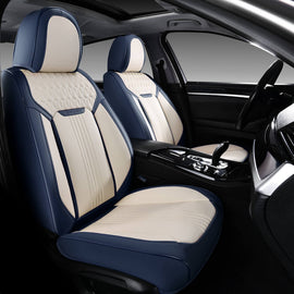 Coverado Front Car Seat Covers Set 2 Seats Driver and Passenger Comfortable Leatherette Water Resistant Universal Fit Auto Seat Protectors